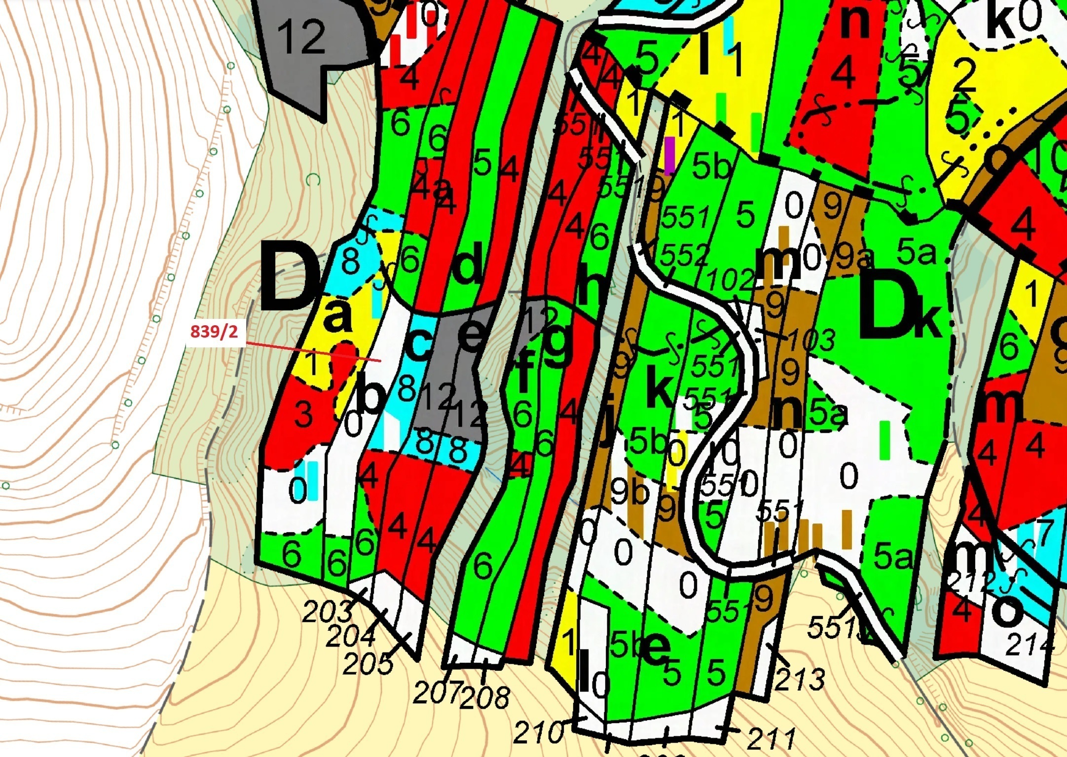 Lesní pozemek o výměře 5465 m2, podíl 1/1, katastrální území Žďárec, obec Žďárec, obec s rozšířenou 