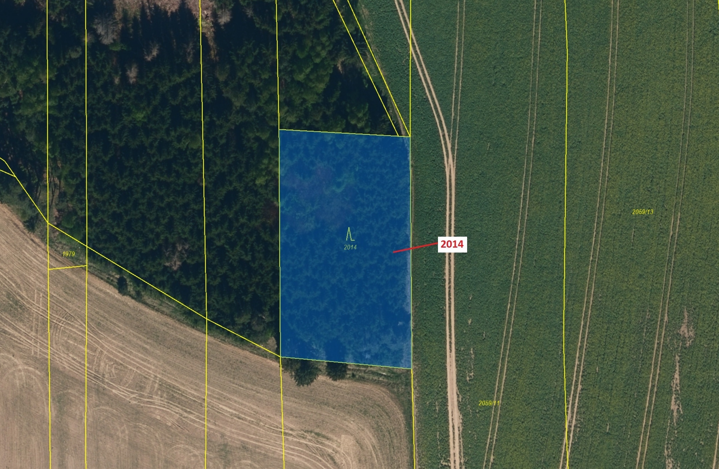 Lesní pozemek o výměře 2931 m2, podíl 1/1, katastrální území Štítné, obec Žirovnice, obec s rozšířen