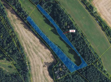 Prodej - pozemek, les, 3 616 m²