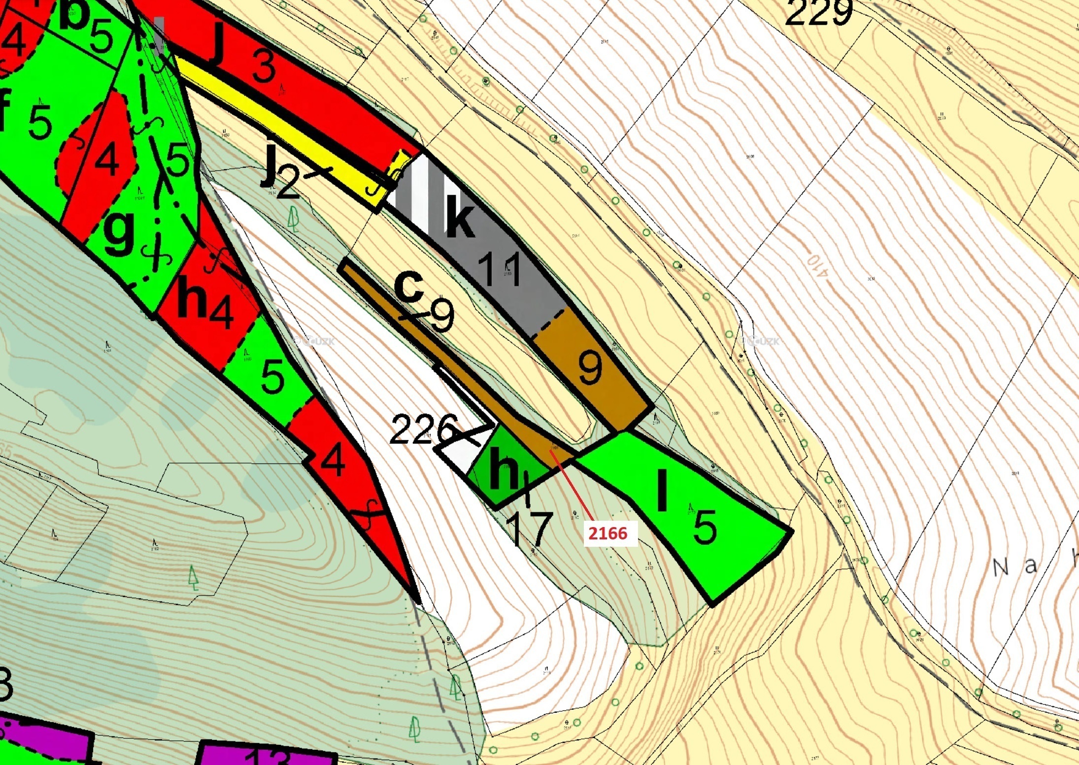 Lesní pozemek o výměře 3616 m2, podíl 1/1, katastrální území Žďárec, obec Žďárec, obec s rozšířenou 