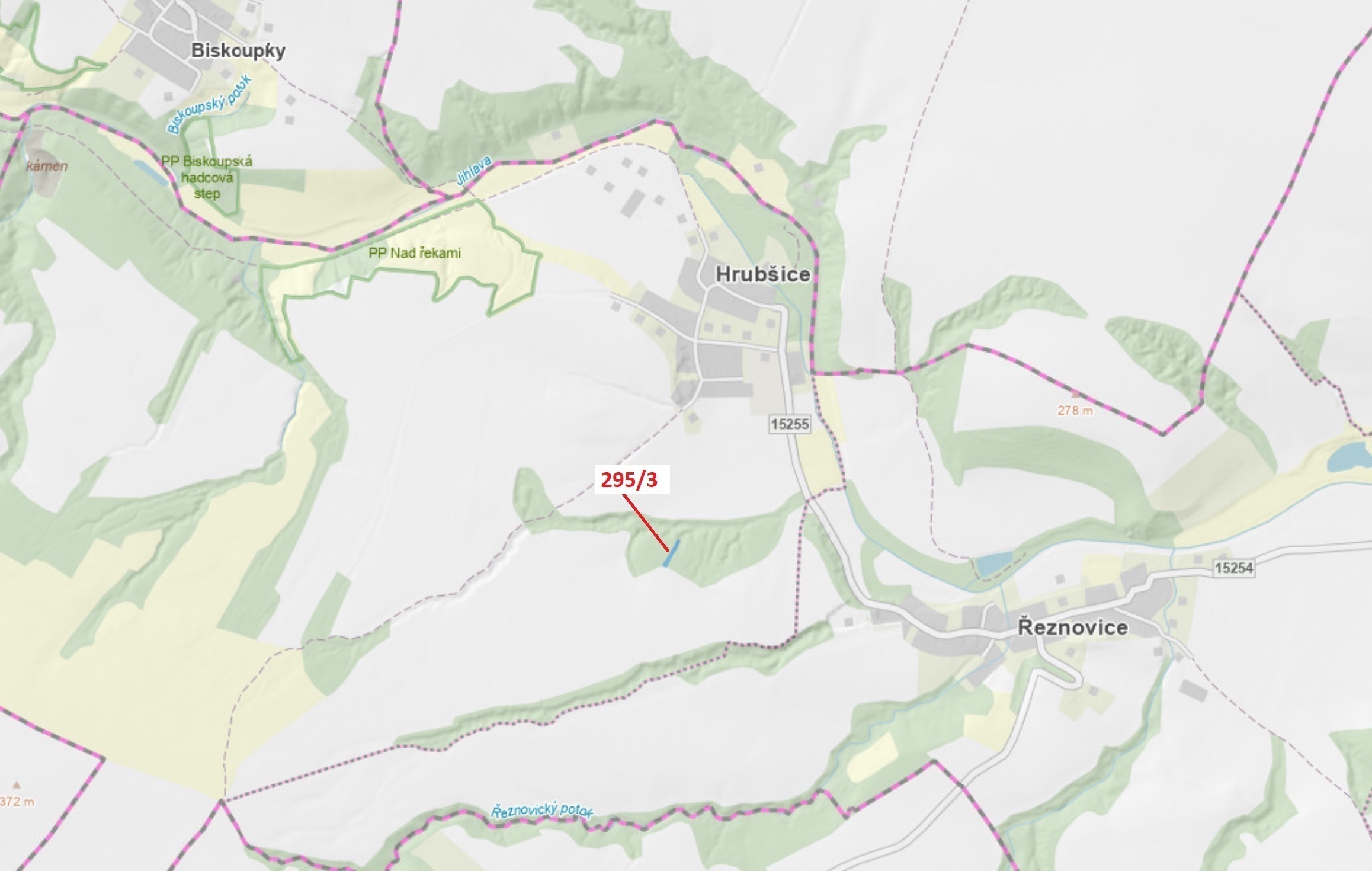 Ostatní plocha o výměře 789 m2, podíl 1/1, katastrální území Hrubšice, obec Ivančice, obec s rozšíře
