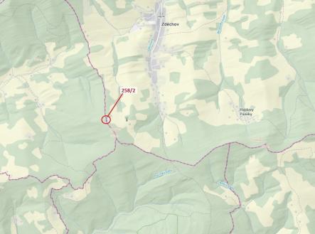 Prodej - pozemek, les, 697 m²