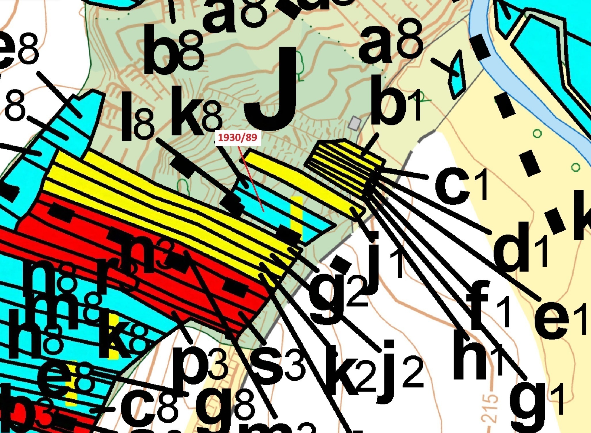 Lesní pozemek o výměře 435 m2, podíl 1/1, katastrální území Budkovice, obec Ivančice, obec s rozšíře