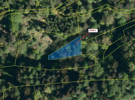 Prodej - pozemek, les, 481 m²