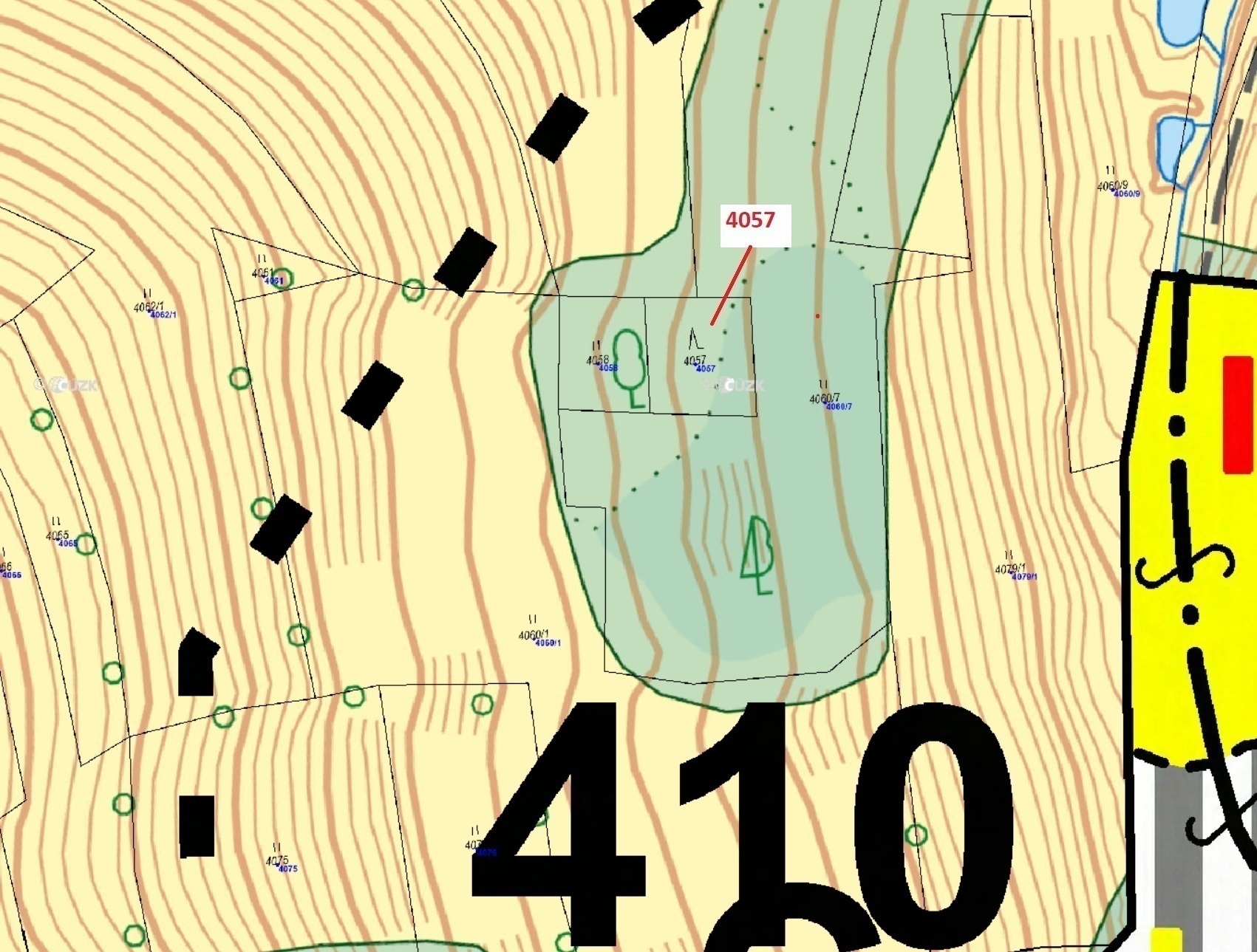 Lesní pozemek o výměře 435 m2, podíl 1/1, katastrální území Zděchov, obec Zděchov, obec s rozšířenou
