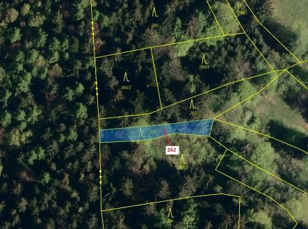 Prodej - pozemek, les, 273 m²