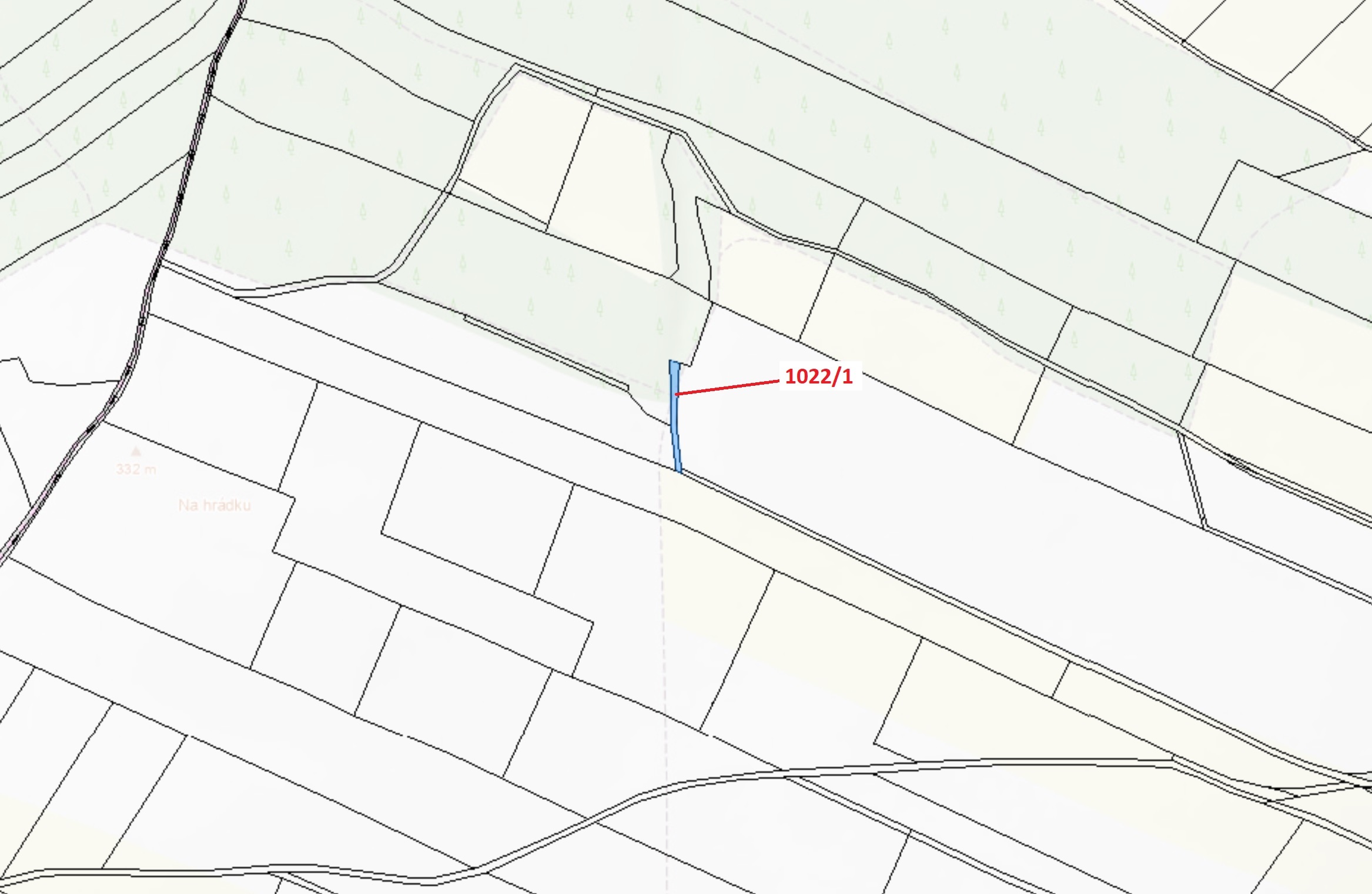 Orná půda o výměře 318 m2, podíl 1/1, katastrální území Olešnice u Rychnova nad Kněžnou, obec Olešni