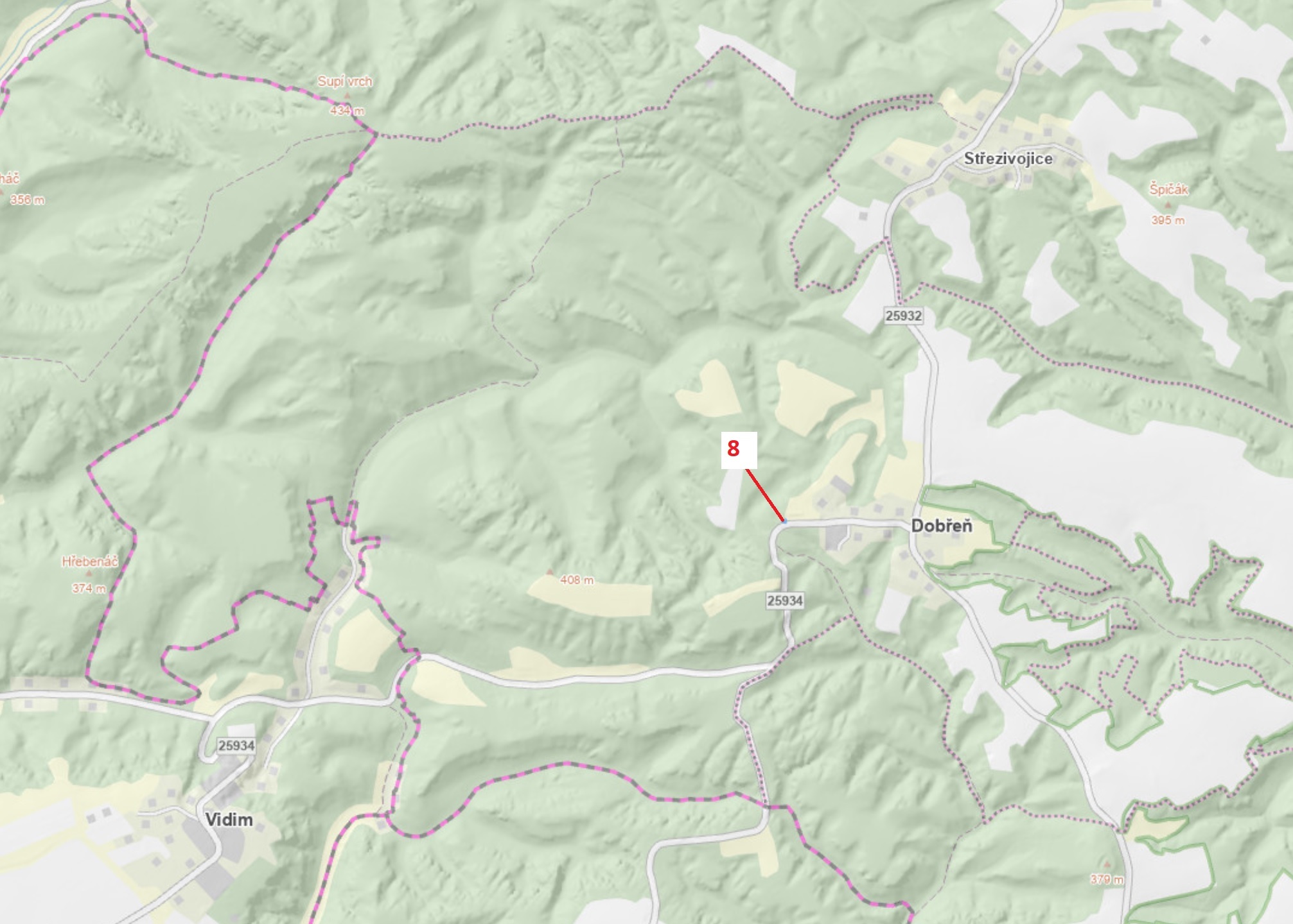 Ostatní plocha o výměře 162 m2, podíl 1/1, katastrální území Dobřeň, obec Dobřeň, obec s rozšířenou 