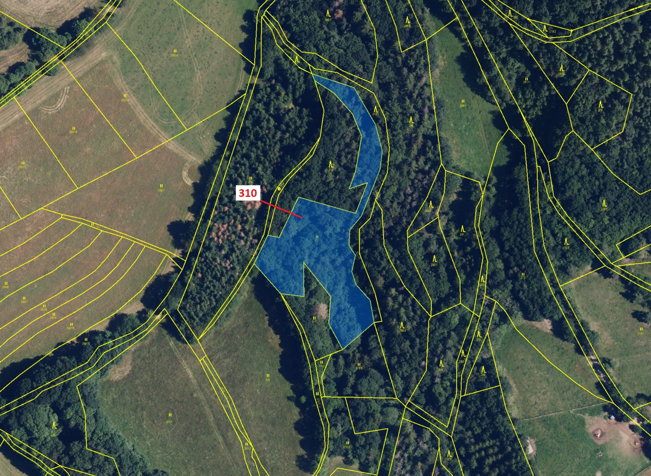 Trvalý travní porost o výměře 4766 m2, podíl 1/1, katastrální území Bezděkov nad Třebůvkou, obec Bou