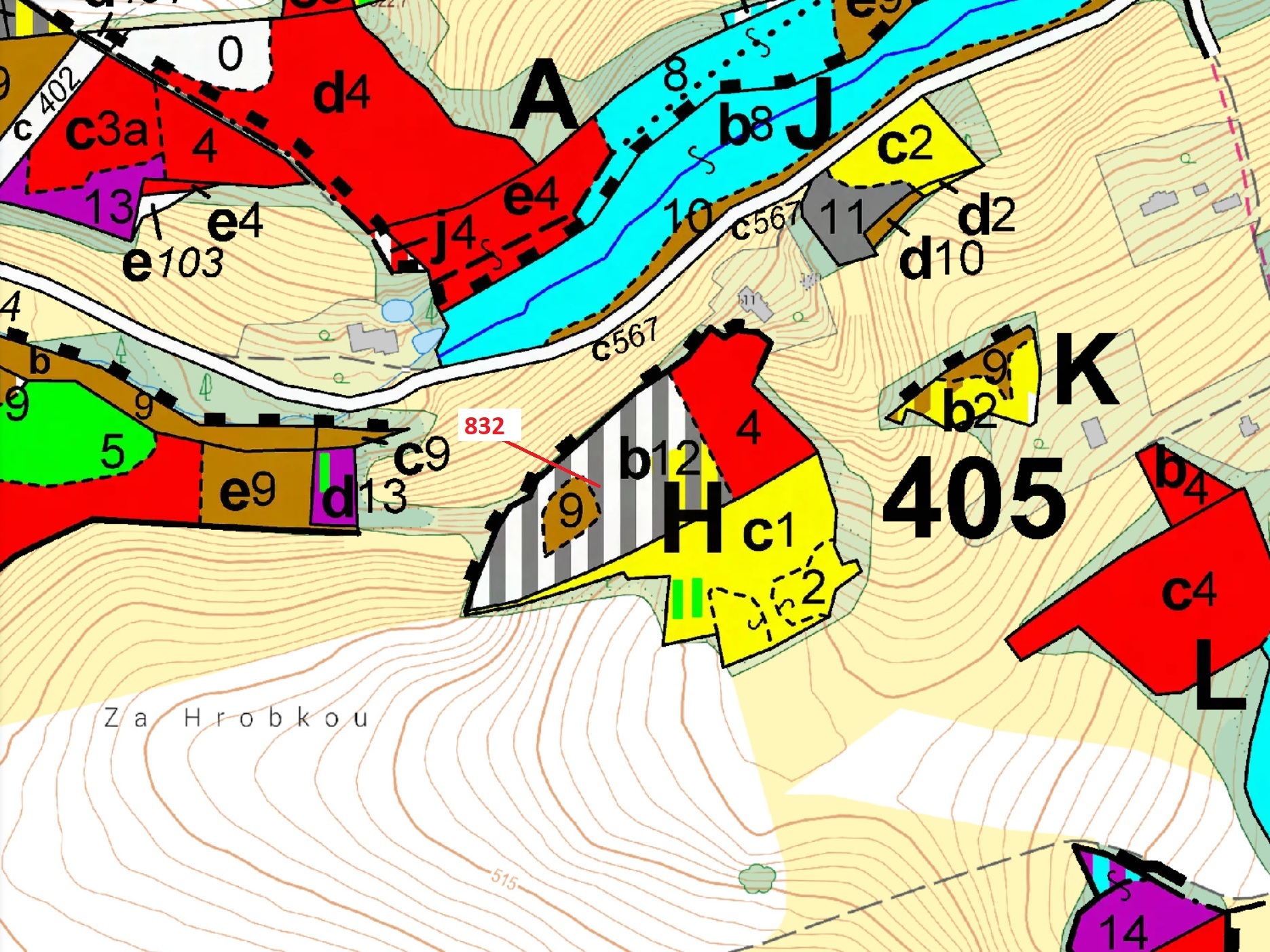 Lesní pozemek o výměře 12606 m2, podíl 1/1, katastrální území Ohnišov, obec Ohnišov, obec s rozšířen