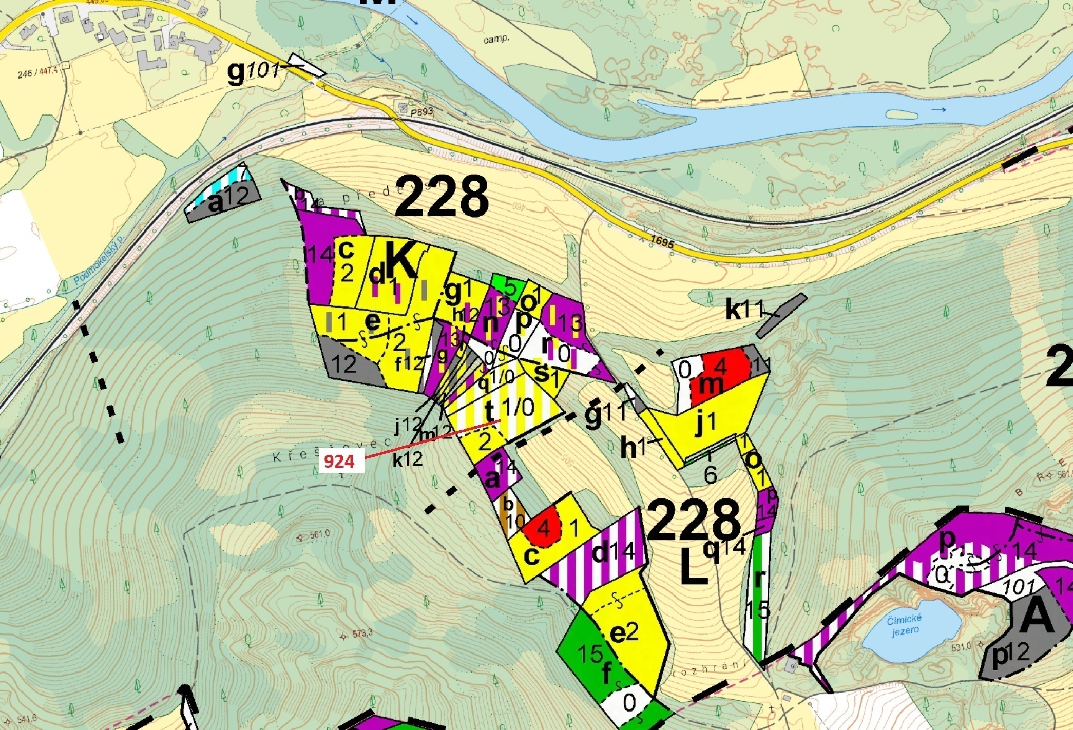 Lesní pozemek o výměře 6 042 m2, podíl 1/1, katastrální území Čepice, obec Rabí, obec s rozšířenou p