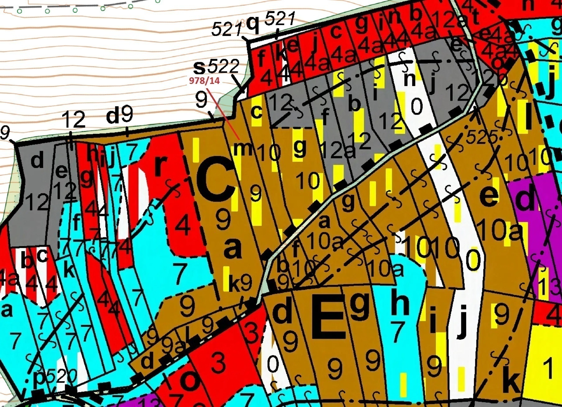 Lesní pozemek o výměře 2762 m2, podíl 1/1, katastrální území Radonice u Milavčí, obec Milavče, obec 