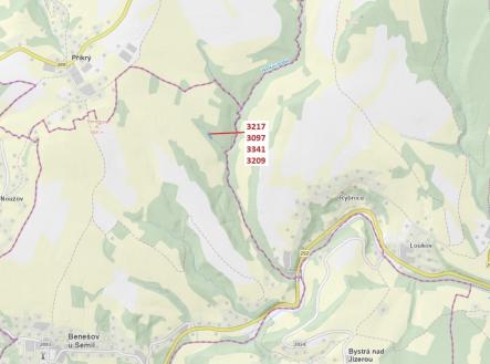 Prodej - pozemek, les, 1 649 m²