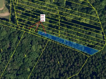 Prodej - pozemek, les, 1 703 m²