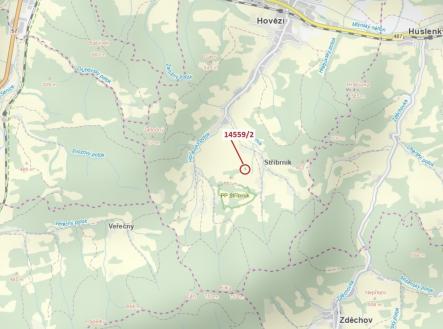 Prodej - pozemek, les, 605 m²