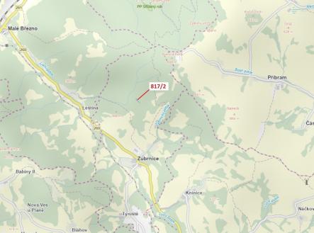 Prodej - pozemek, les, 815 m²
