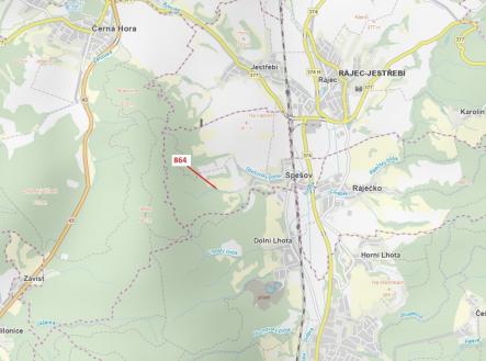 Prodej - pozemek, les, 297 m²