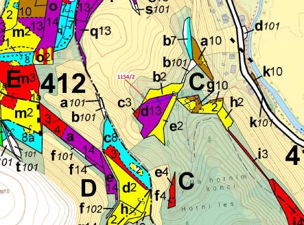 Prodej - pozemek, les, 3 699 m²