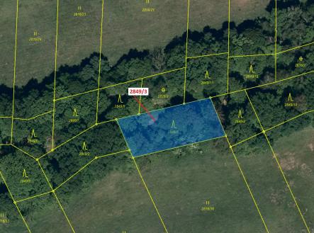 Prodej - pozemek, les, 1 130 m²