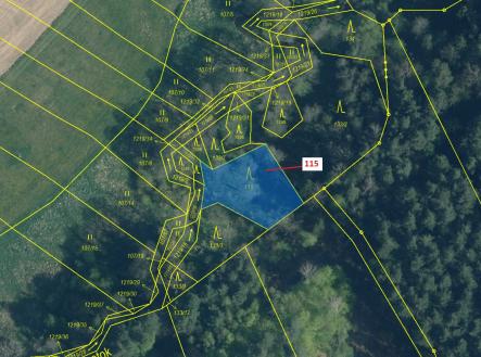 Prodej - pozemek, les, 590 m²