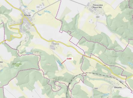 Prodej - pozemek, les, 3 616 m²