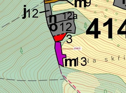 Prodej - pozemek, les, 697 m²