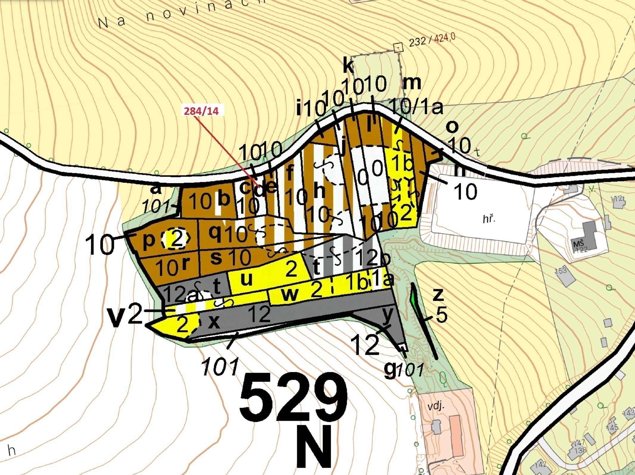 Lesní pozemek o výměře 441 m2, podíl 1/1, katastrální území Milavče, obec Milavče, obec s rozšířenou