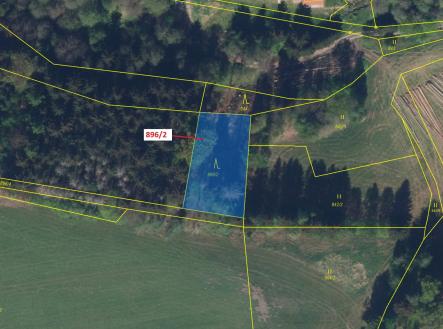 Prodej - pozemek, les, 978 m²