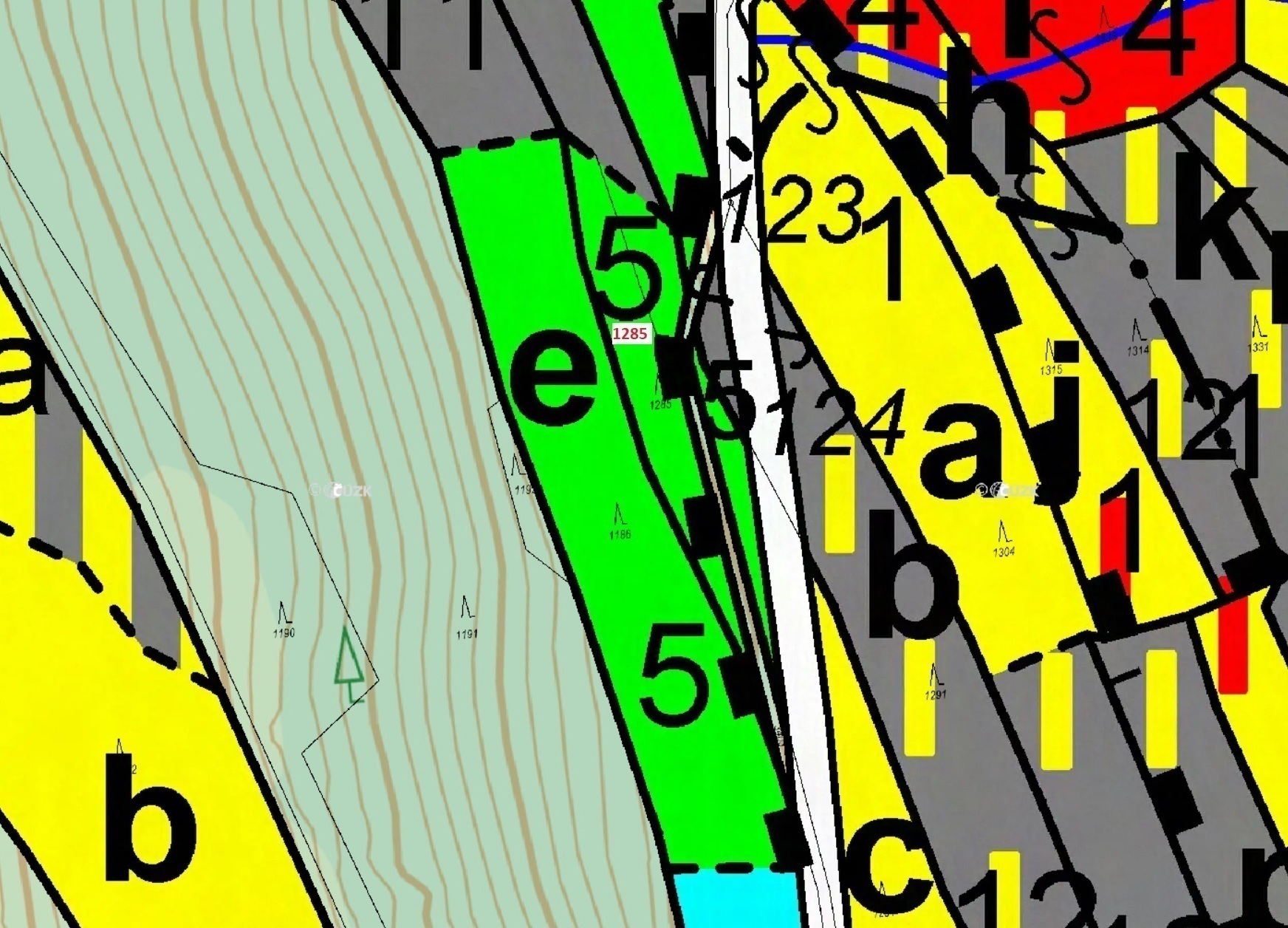 Lesní pozemek o výměře 849 m2, podíl 1/1, katastrální území Lačnov, obec Lačnov, obec s rozšířenou p