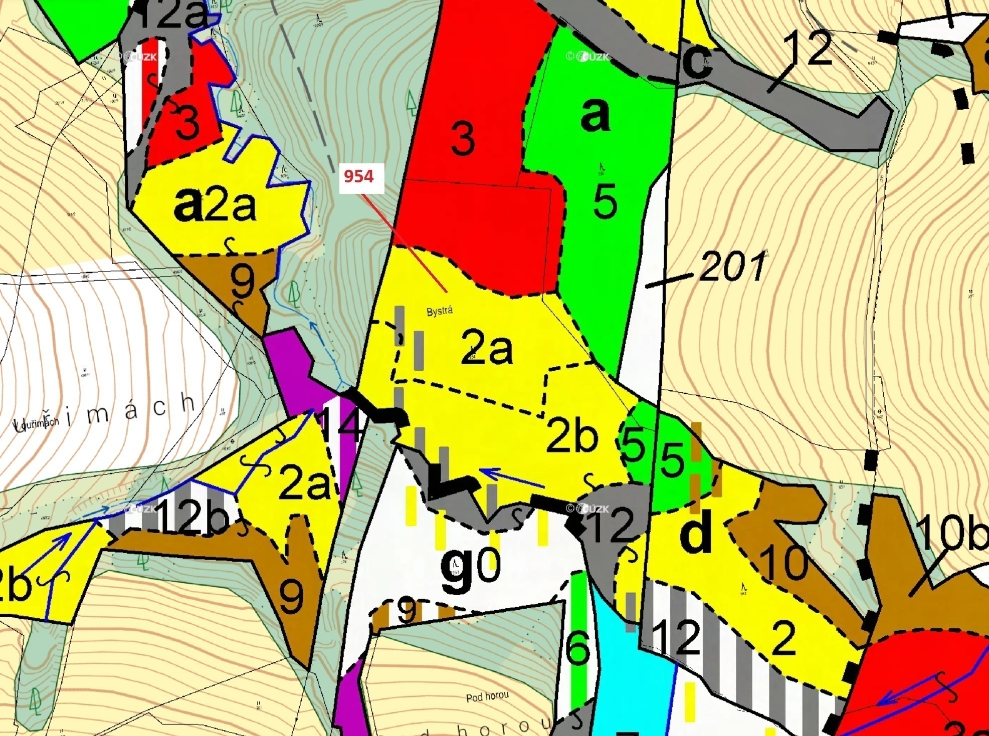 Lesní pozemek o výměře 20 539 m2, podíl 1/1, katastrální území Bystrá nad Jizerou, obec Bystrá nad J