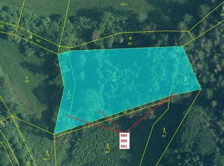 Prodej - pozemek, les, 4 276 m²