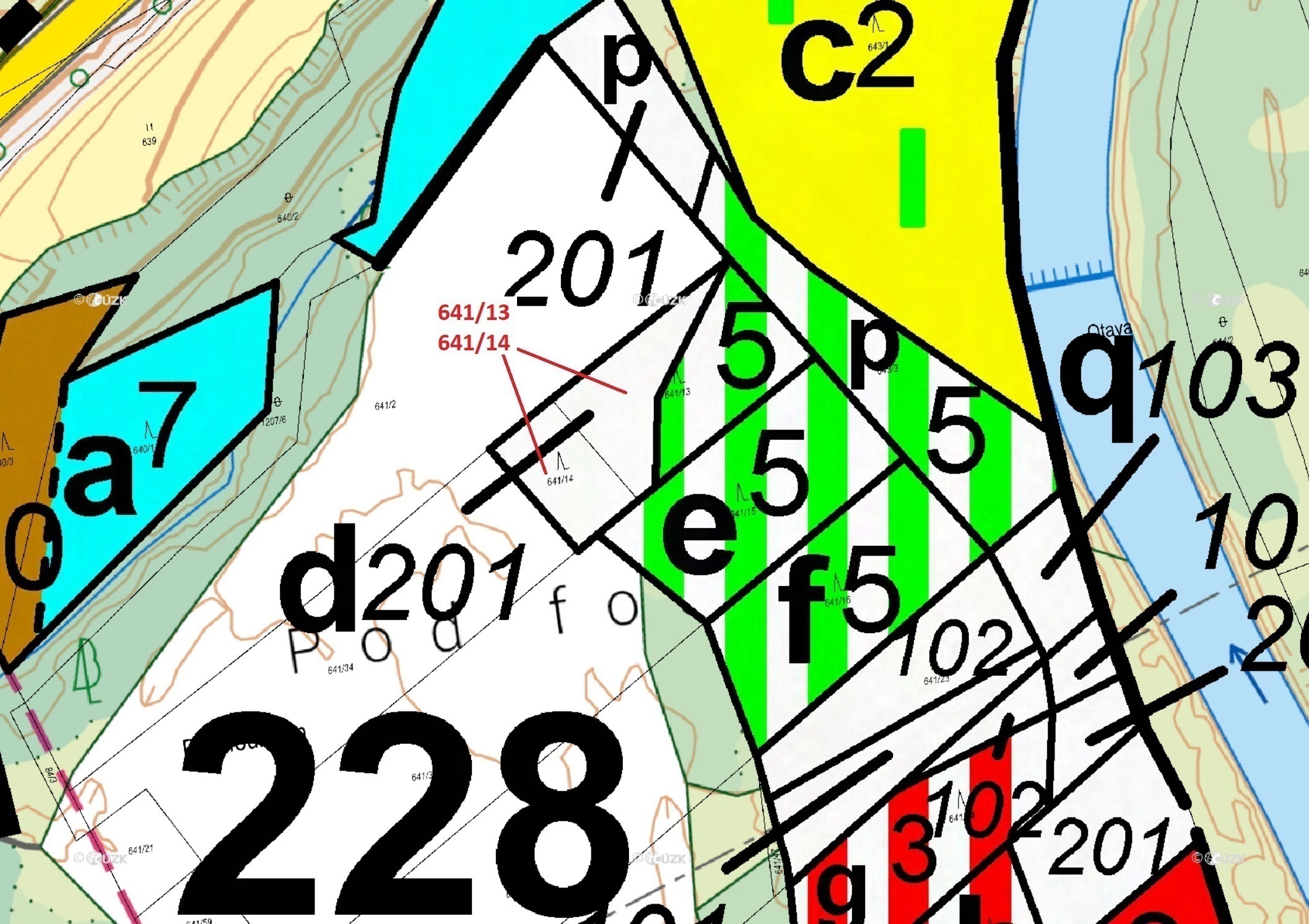 Lesní pozemky o výměře 1 958 m2, podíl 1/1, katastrální území Čepice, obec Rabí, obec s rozšířenou p