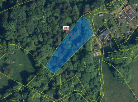 Prodej - pozemek, les, 1 939 m²