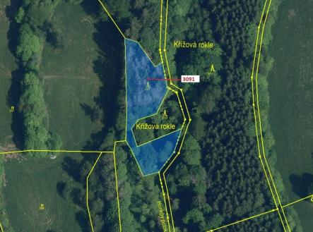 Prodej - pozemek, les, 1 964 m²