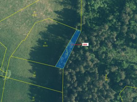 Prodej - pozemek, les, 332 m²