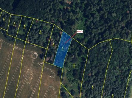 Prodej - pozemek, les, 1 280 m²