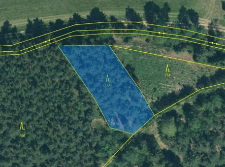 Prodej - pozemek, les, 1 367 m²