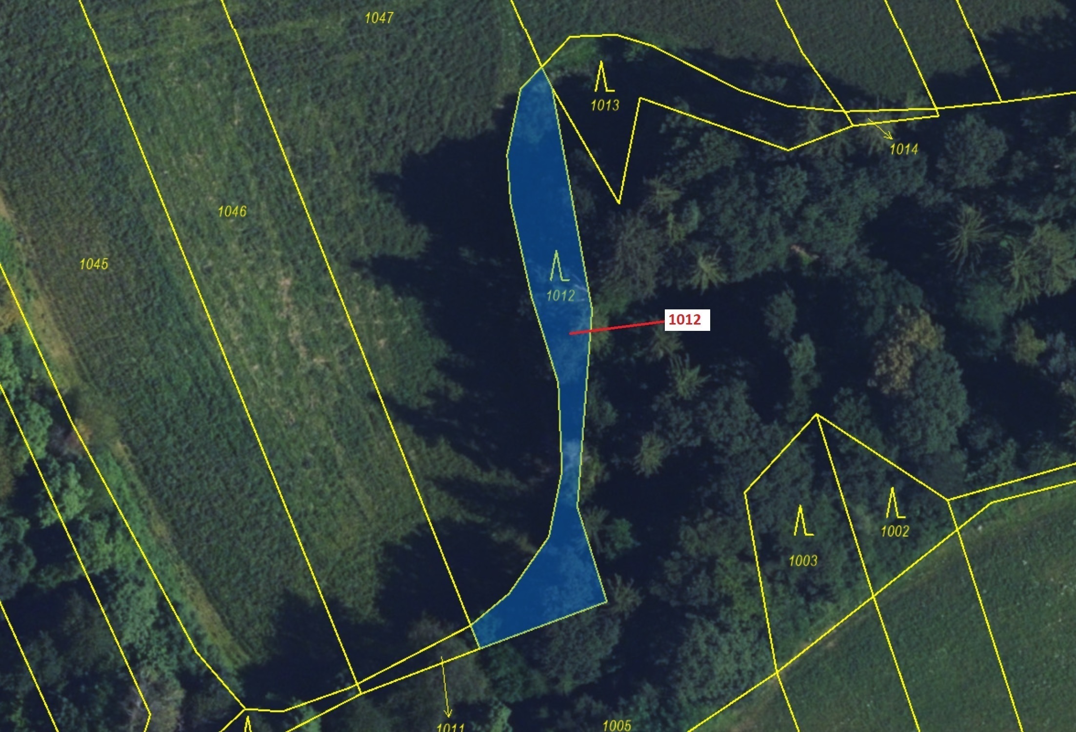 Lesní pozemek o výměře 500 m2, podíl 1/1, katastrální území Spešov, obec Spešov, obec s rozšířenou p