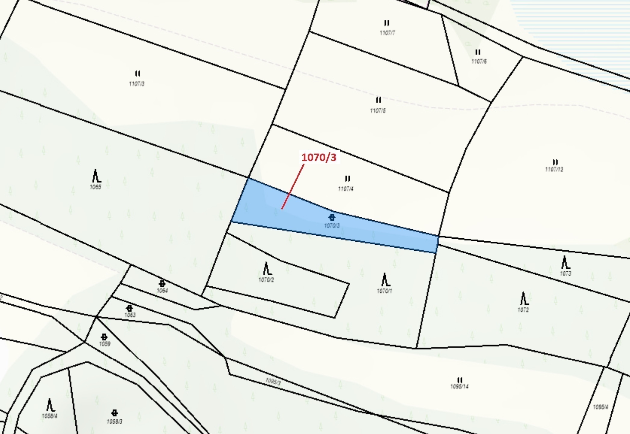 Ostatní plocha o výměře 631 m2, podíl 1/1, katastrální území Kněžnice, obec Kněžnice, obec s rozšíře