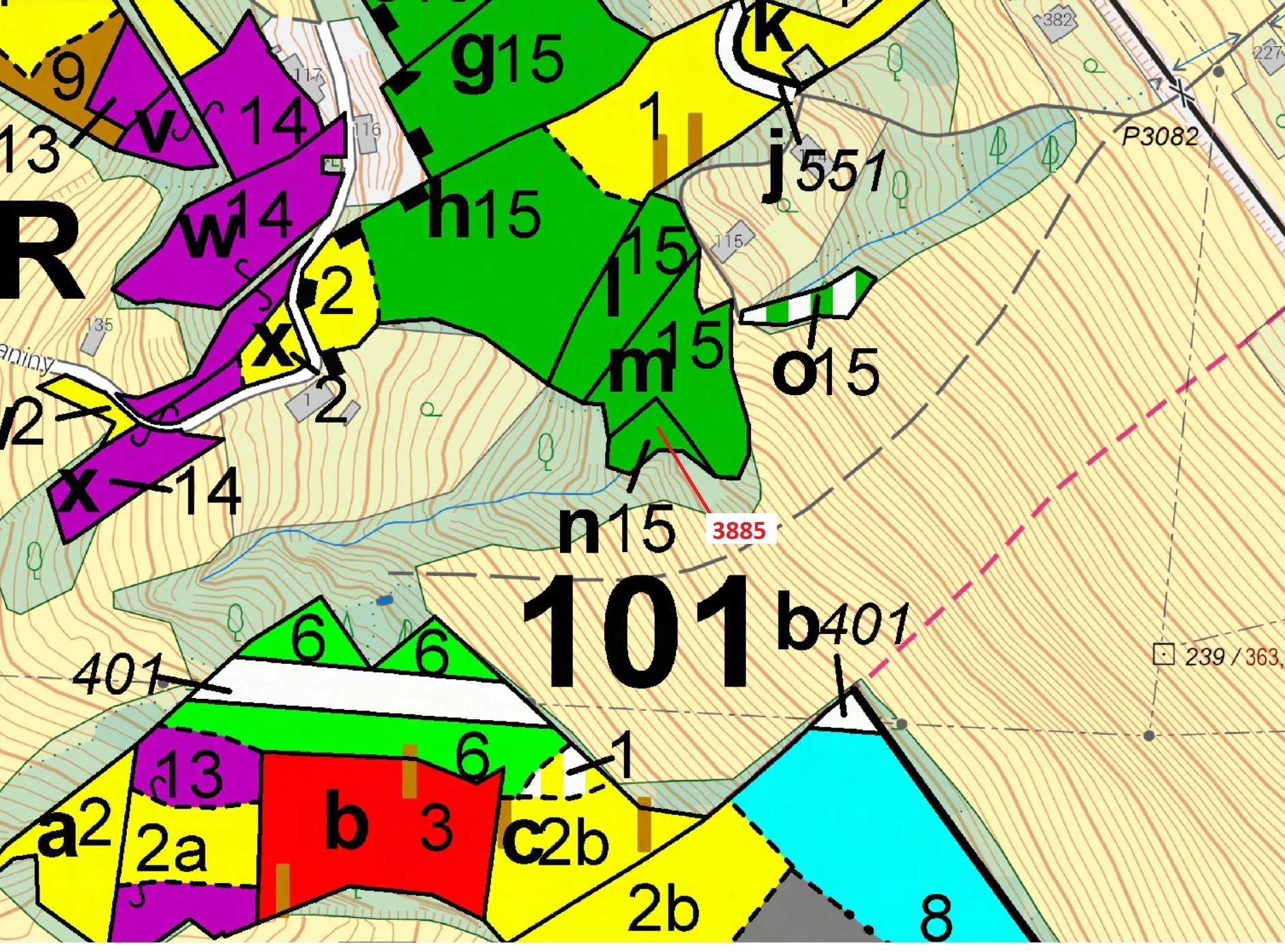 Lesní pozemek o výměře 561 m2, podíl 1/1, katastrální území Semily, obec Semily, obec s rozšířenou p