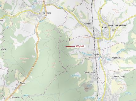 Prodej - pozemek, les, 1 009 m²