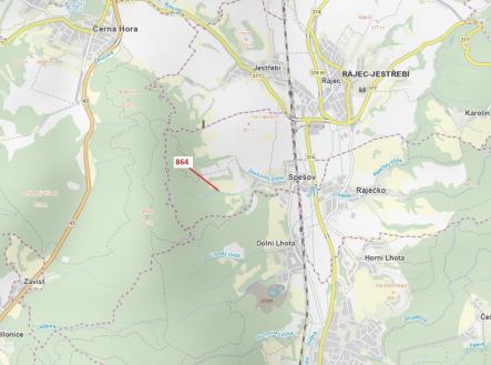 Prodej - pozemek, les, 297 m²