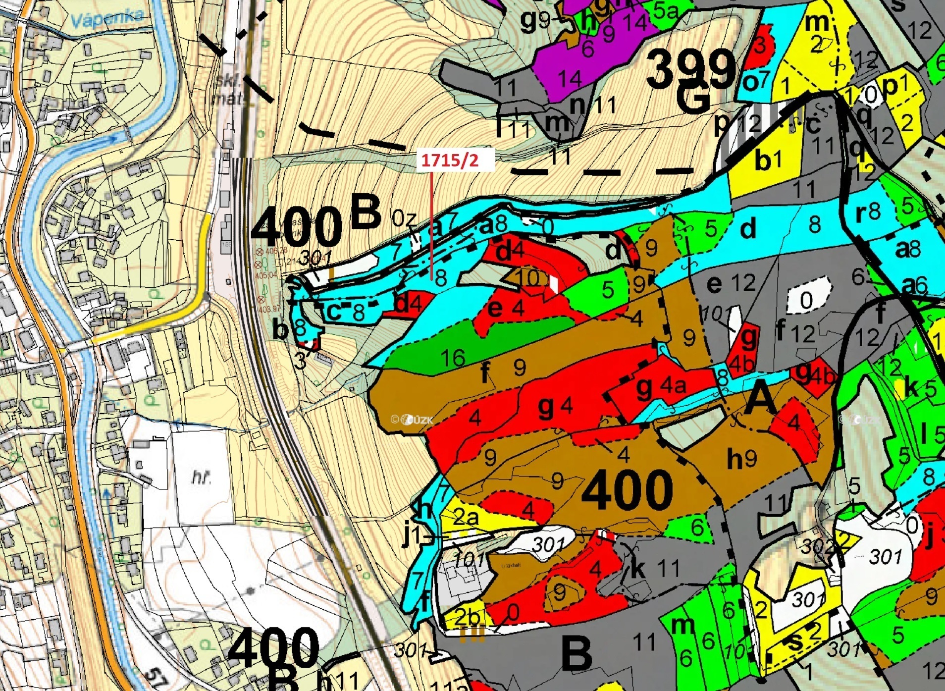 Lesní pozemek o výměře 2632 m2, podíl 1/1, katastrální území Valašská Polanka, obec Valašská Polanka