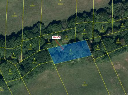 Prodej - pozemek, les, 1 130 m²