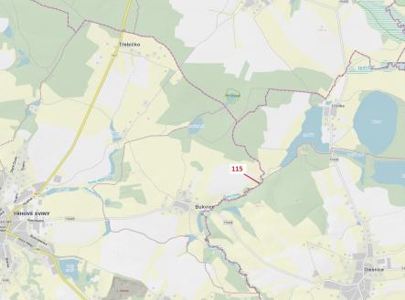 Prodej - pozemek, les, 590 m²