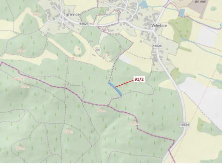 Prodej - pozemek, les, 1 363 m²