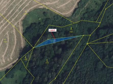 Prodej - pozemek, les, 282 m²