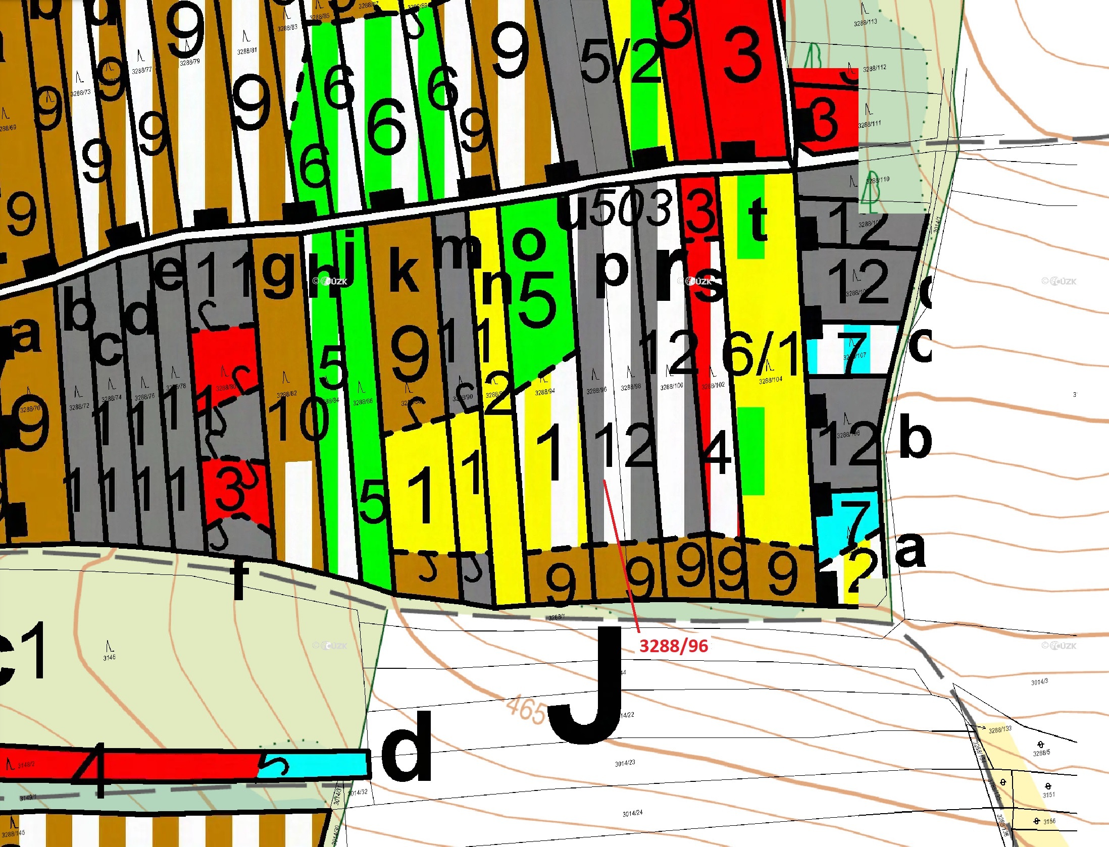 Lesní pozemek o výměře 1630 m2, podíl 1/1, katastrální území Hosty, obec Hosty, obec s rozšířenou pů