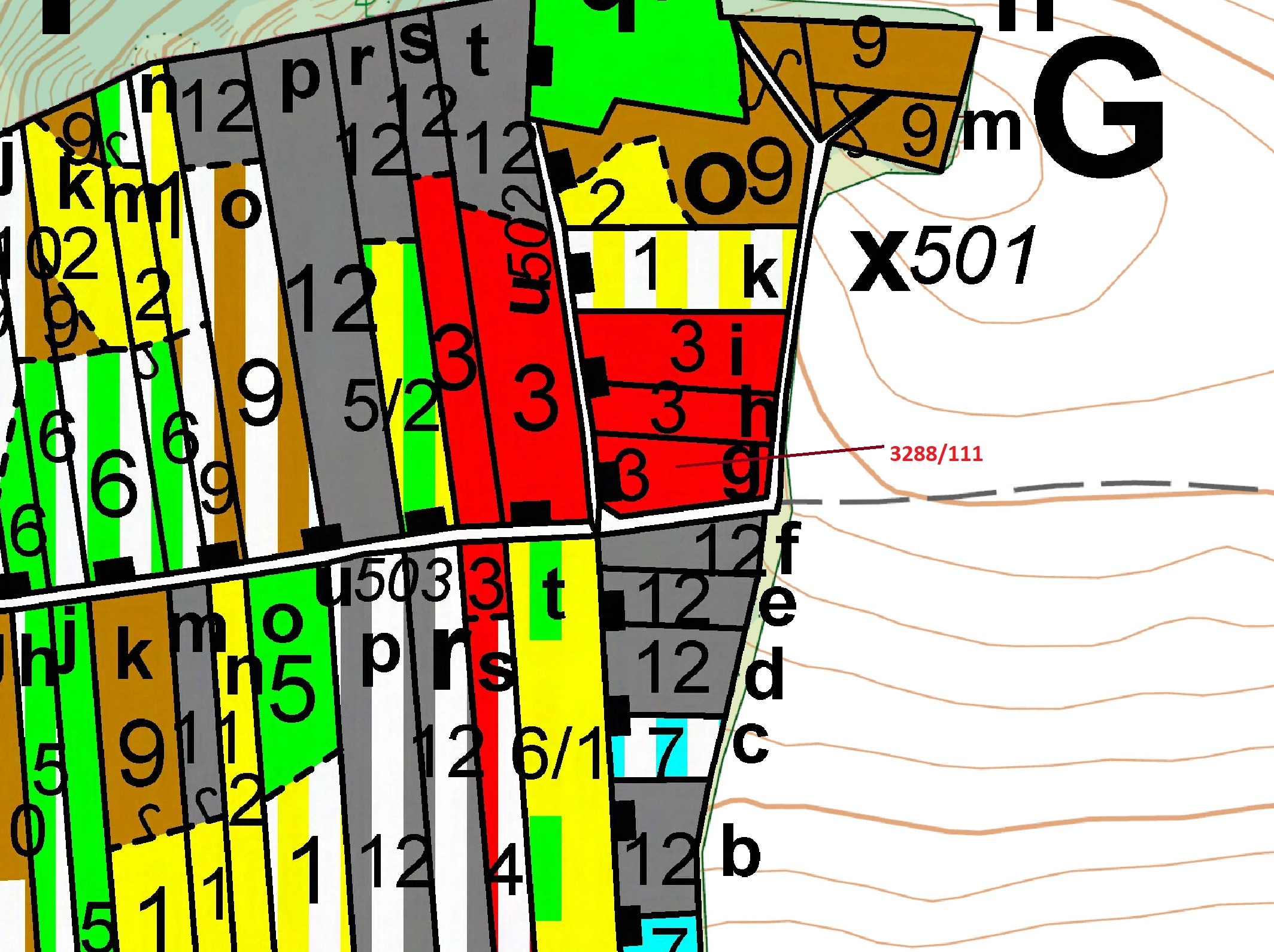 Lesní pozemek o výměře 978 m2, podíl 1/1, katastrální území Hosty, obec Hosty, obec s rozšířenou půs