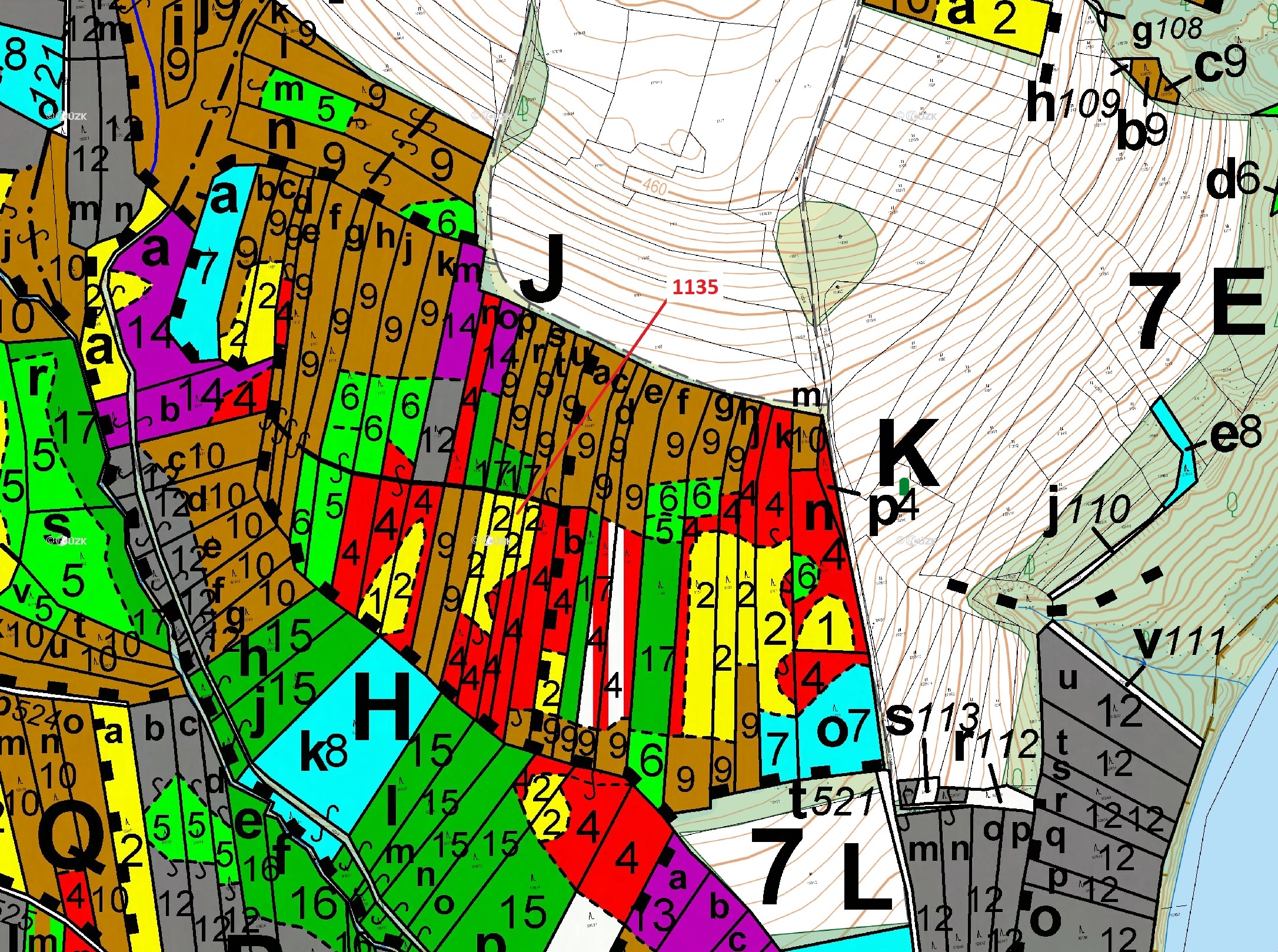 Lesní pozemek o výměře 1789 m2, podíl 1/1, katastrální území Hosty, obec Hosty, obec s rozšířenou pů